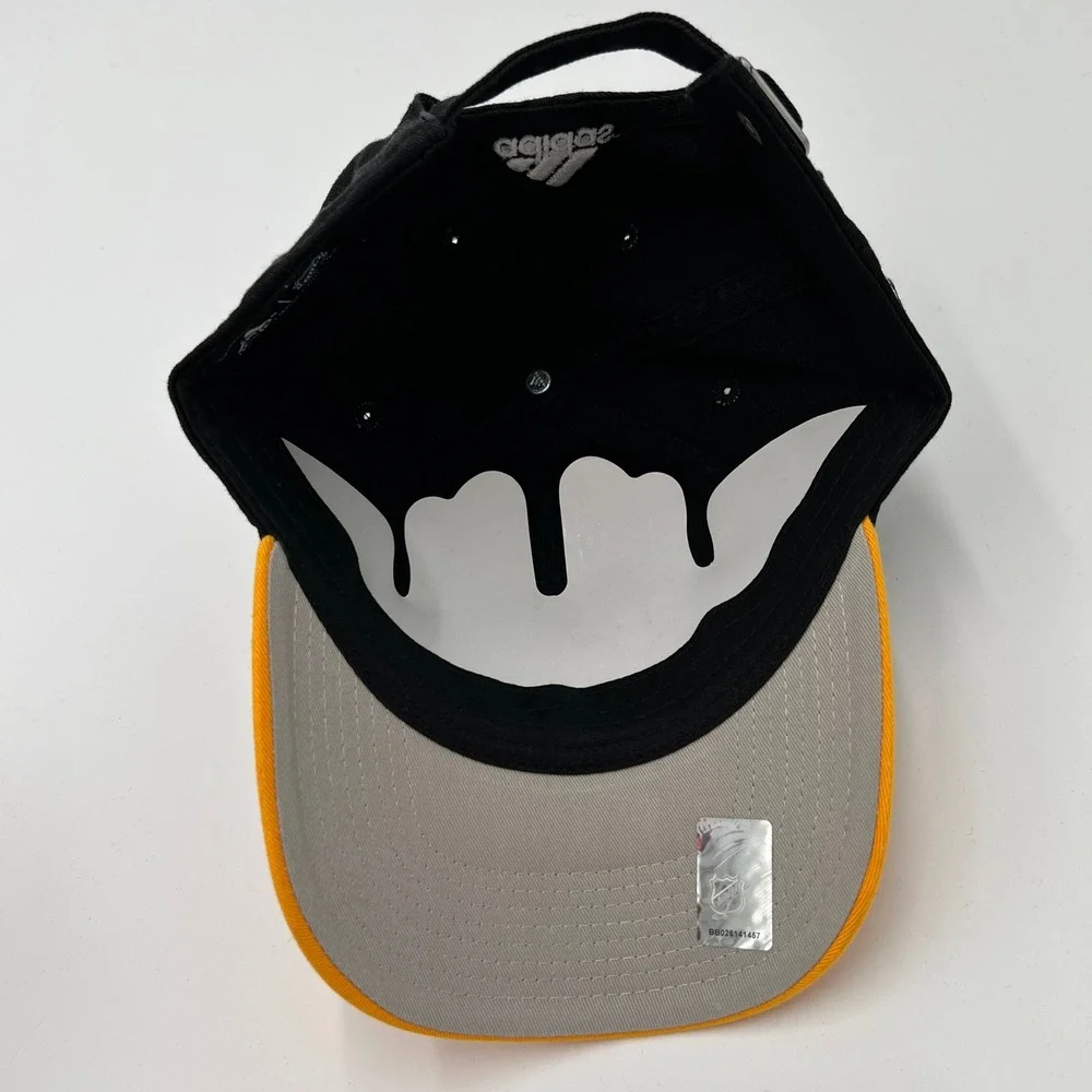 Adidas Pittsburgh Penguins NHL Baseball Cap Hat Black Gold Adjustable Cotton‎